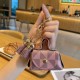 Tassel coin purse-plaid coin purse pink