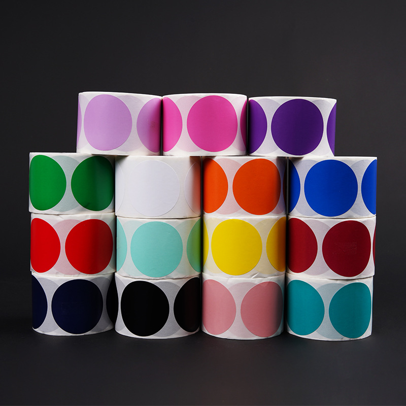 Color sealing sticker marking sticker round adhesive sticker printing graffiti writing envelope sealing sticker coated paper