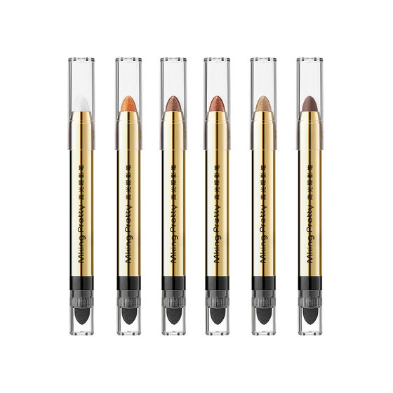 MK lazy eye makeup eye shadow pen lying silkworm pen high gloss pen double head eye shadow stick female micro pearl matte cosmetics wholesale