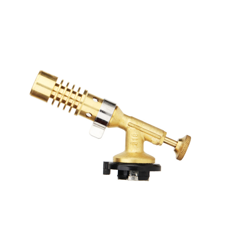 733 brass portable cassette spray gun copper flame gun outdoor camping barbecue igniter spray gun can not be inverted