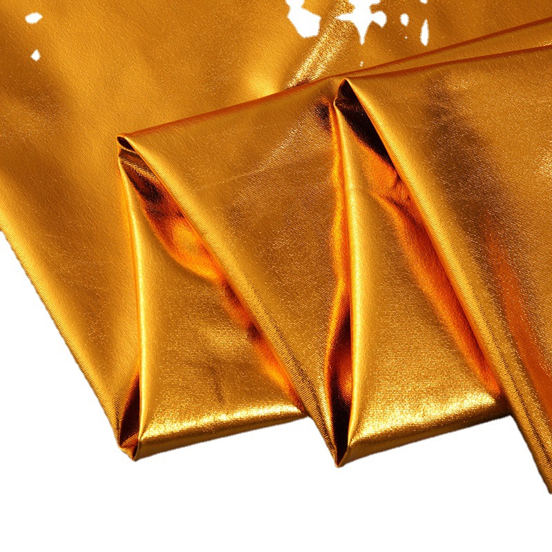 Four-sided elastic spandex stretch bronzing full version of stage performance clothing fabric toy jewelry fabric wholesale