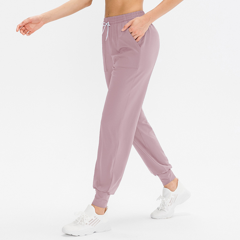 New loose yoga trousers women's elastic casual sports elastic ankle-tied pants quick-drying running fitness pants 12362