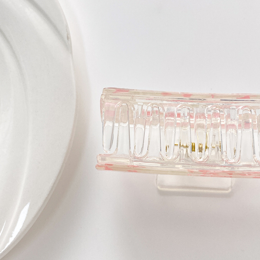 Rete di commercio elettronico transfrontaliero forcina per capelli acrilica con impugnatura rossa all'ingrosso per capelli con spirale posteriore per capelli da bagno, accessori per capelli, copricapo_voghion.com