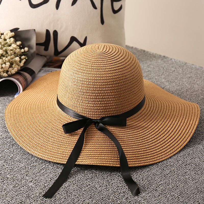 Holiday Hat Seaside Straw Hat Women's Summer Beach Hat Small Fresh Foldable Sun Hat