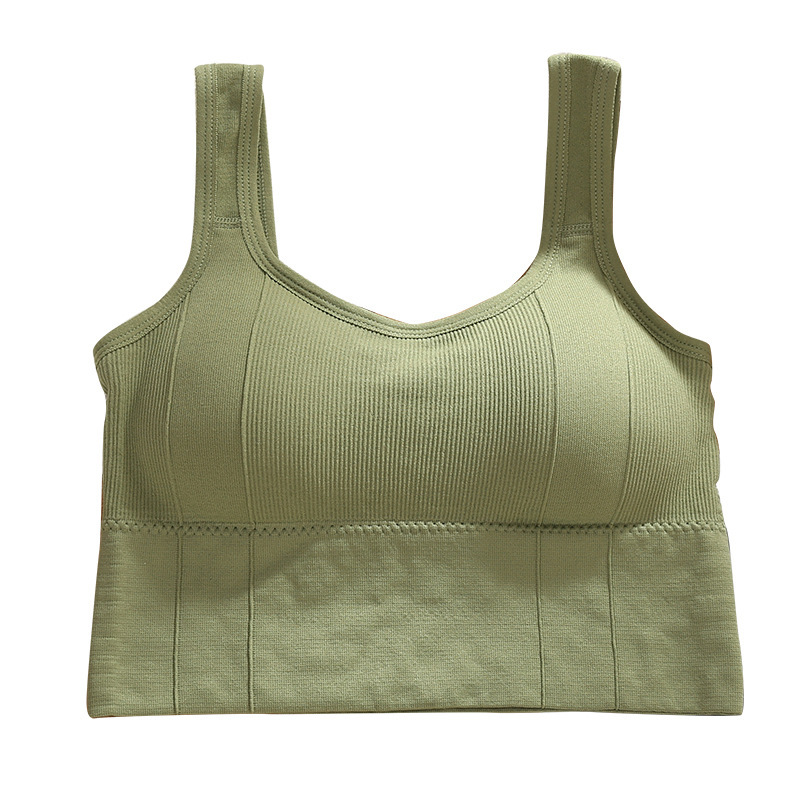 Hot Girl wide shoulder beauty back camisole underwear women's seamless sports wrapped chest yoga base tube top wireless bra