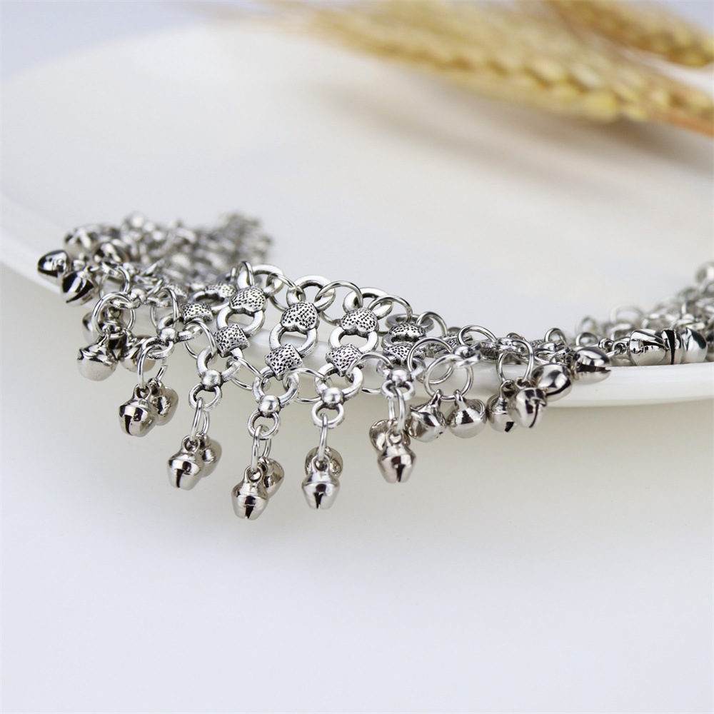 JL0052 punk style Bell tassel anklet foot ornaments beach anklet small Bell tassel bracelet anklet dual-use