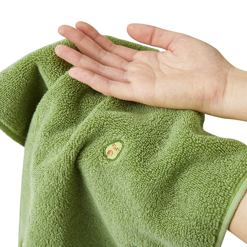 Avocado bath towel female ins style household pure cotton bath absorbent couple's pair female male green national fashion summer thin