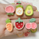Resin accessories wholesale diy accessories handmade material shoe buckle hat patch cream glue accessories drop oil fruit