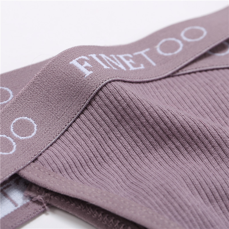 Ladies briefs sexy cross letter belt panties High split thread cotton thong D005