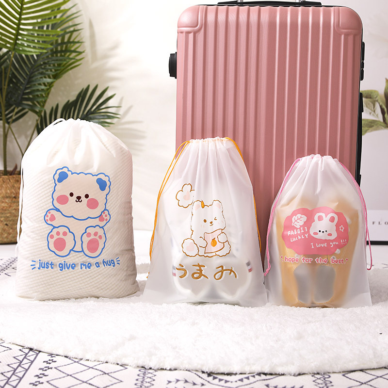 Travel Clothes Packaging Bag Underwear Shoes Storage Bag Special Clothing Shoes Zipper Bag Cartoon Split Sealed Bag