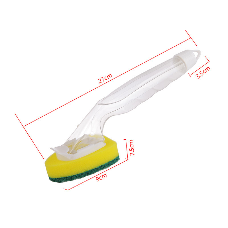 Factory Direct kitchen long handle liquid cleaning brush household decontamination washing pot brush hanging sink stove dish brush