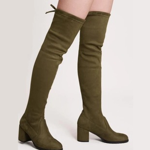 Martin Boots Women's 2021 Autumn and Winter New Mid-height Chunky Heel High Heel British Style Fashionable All-match Short Boots Stretch Boots