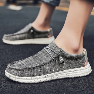Cross-border couple dude loafers fashionable casual shoes men's canvas shoes foreign trade slip-on slip-on women's shoes wholesale