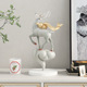 Fulu Double Full Desktop Ornaments-Morandi Grey [39cm High]]