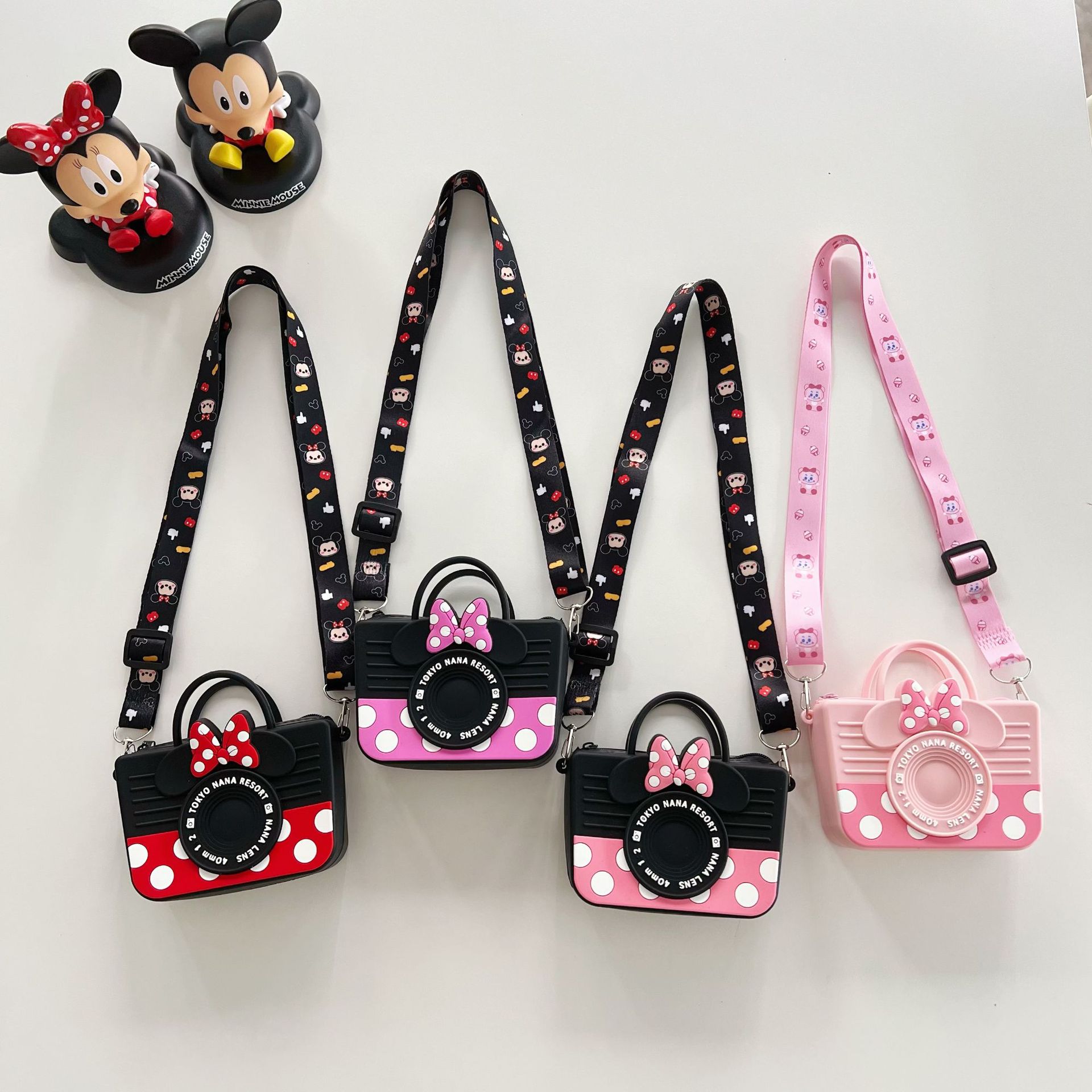 Wholesale One-shoulder Crossbody Mickey Mouse Silicone Coin Purse Fashion All-match Student Storage Bag Mini Cute Small Backpack