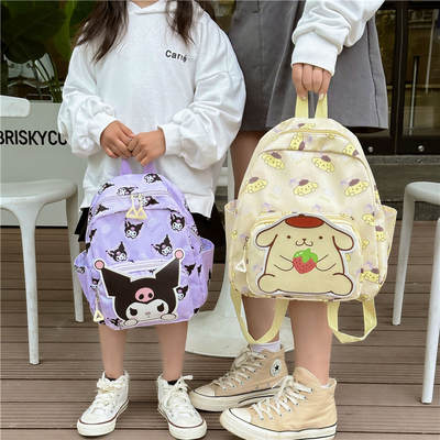 2023 Summer new children's bag cartoon printed Oxford cloth backpack cute accessories kindergarten baby backpack