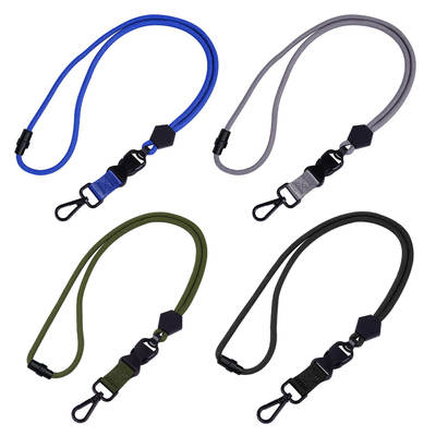 Outdoor mountaineering black heavy badge halter staff teacher doctor metal hook key ID certificate lanyard buckle