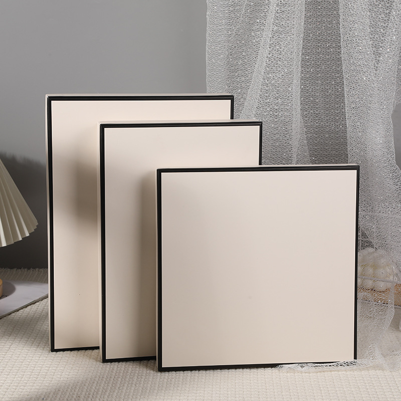 in stock Simple Beige Heaven and Earth Cover Gift Box Rectangular Clothing Packaging Box Silk Scarf Gift Box Empty Box Shirt Box