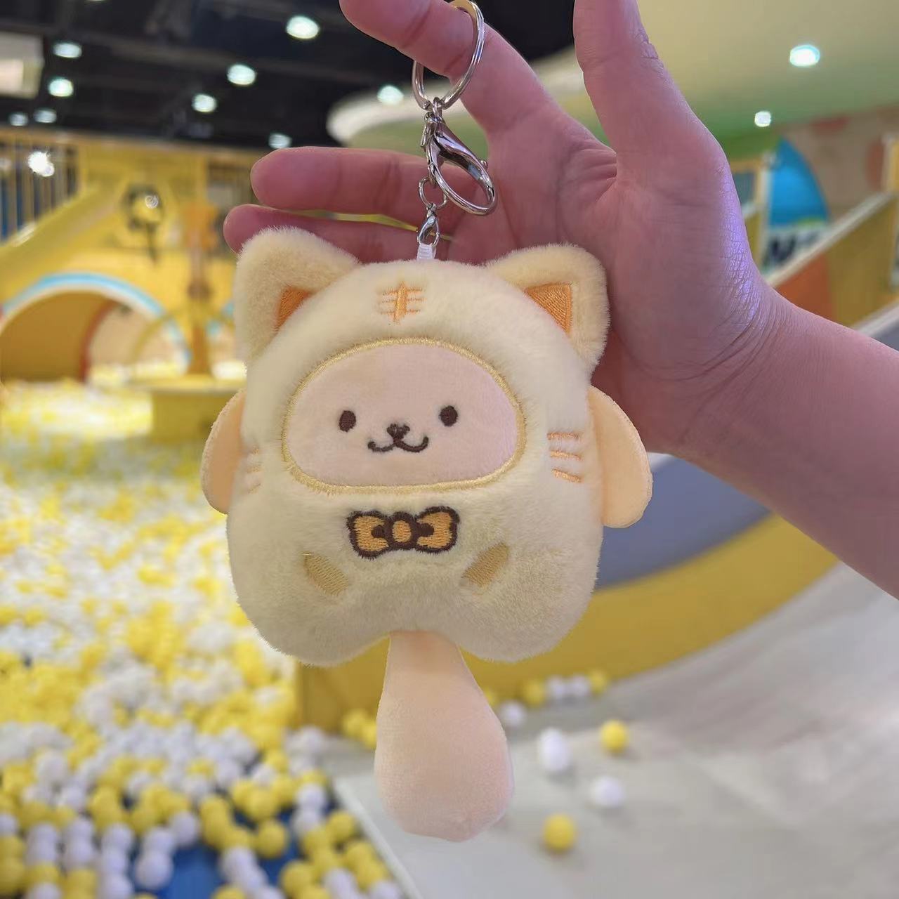 Cute Girl Plush Pendant Sanlio Kulomi Doll Keychain Grasping Machine Doll Plush Toy Batch