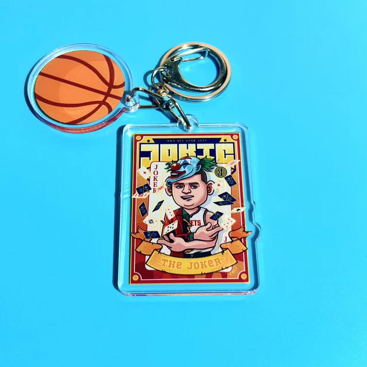 nba Kobe Curry James Owen Durant Basketball Anime Cartoon Keychain School Bag Car Pendant