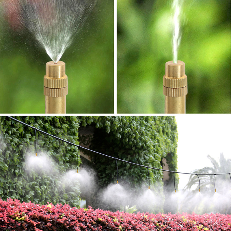 Adjustable copper atomization micro sprinkler drip irrigation system automatic watering sprinkler garden irrigation cooling spray watering