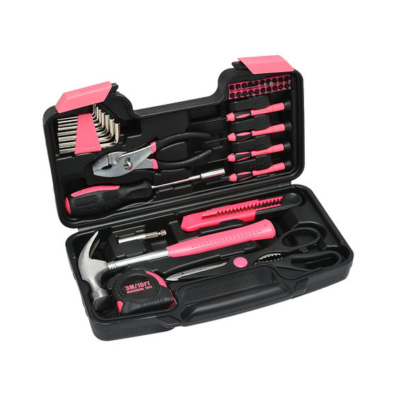 In-Stock Set of 39 Pieces for Cross-Border E-Commerce, Household Hardware Combination Tool Set, Carbon Steel Set, Manual Tool Box