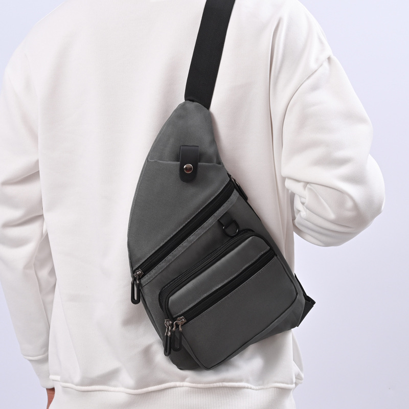 New chest bag men's gun bag tactical bag cross-border European and American messenger bag large capacity multi-pocket close-fitting shoulder bag wholesale
