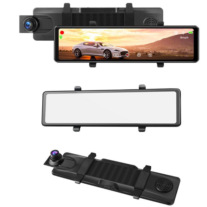 Factory direct 4k 1080P GPS driving recorder HD 12 inch rearview mirror driving recorder ultra HD