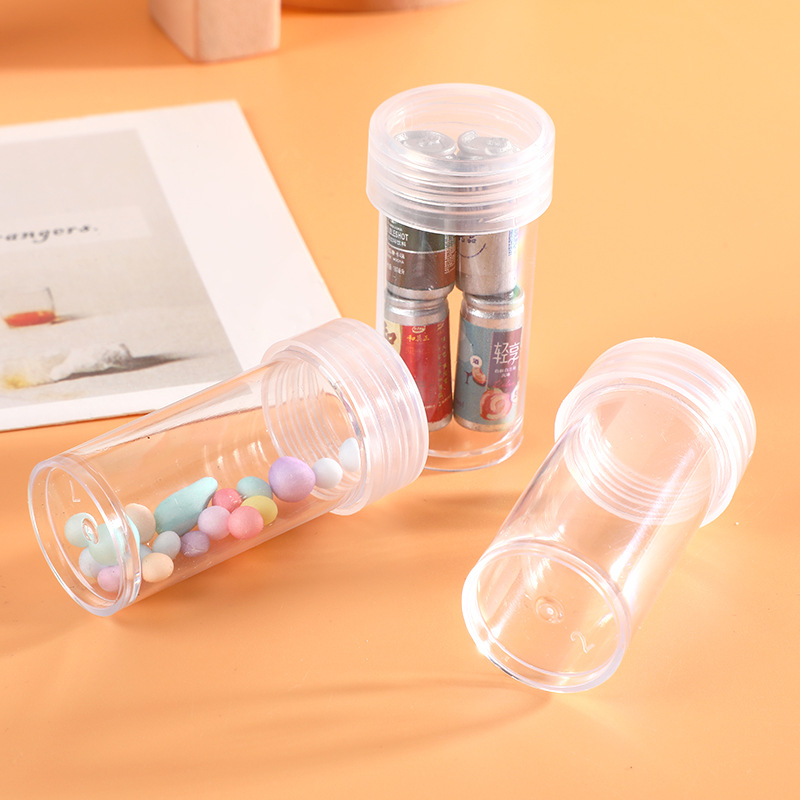 New transparent plastic cans simple sundries storage bottles with lid supermarket candy packaging plastic cans spot wholesale
