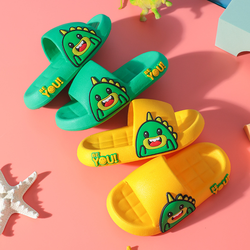 Children's Slippers Summer Cartoon Dinosaur Soft Bottom Boys and Girls Baby Rabbit Shark Non-slip Slip Slippers