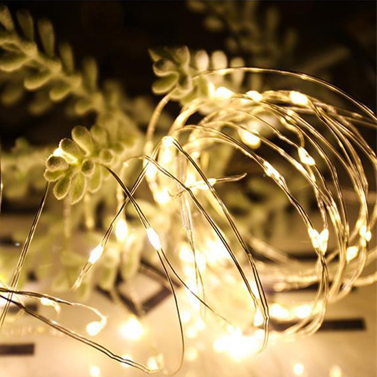 Cross-border Hot Sale Christmas Decorative Lantern Gift Box Cake Decoration Copper Wire Light LED Battery Box Copper Wire Light String