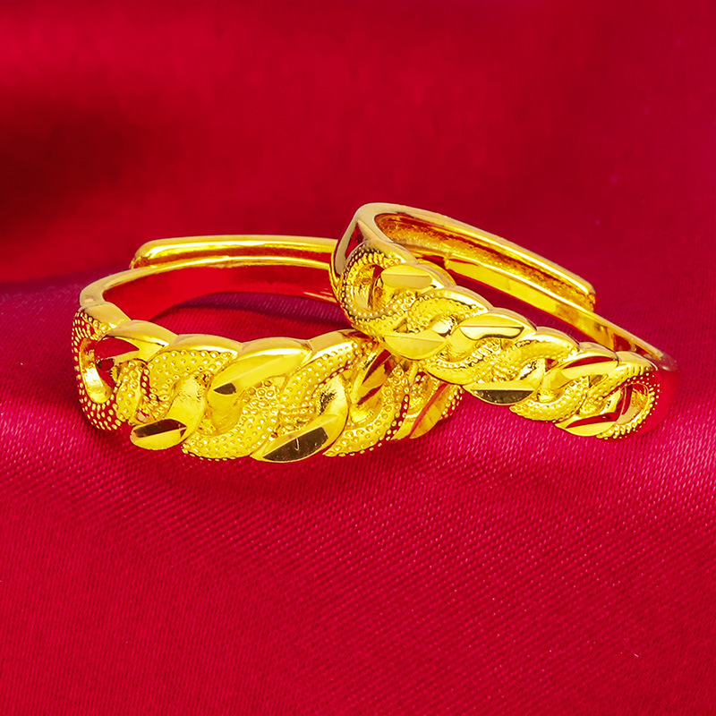 twist sand gold ring women's fashion trend ring network trend style women's ring_voghion.com