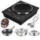 5000W Touch Screen Black Concave [Send Non-stick Soup Cooker Rice Cooker Cover Shovel Spoon]]