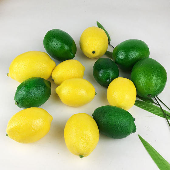Simulation lemon fake fruit simulation yellow lemon decoration fruit milk tea shop cabinet decoration photography props
