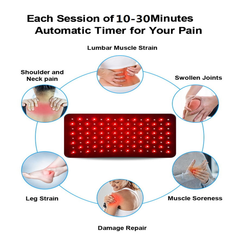 Cross-border new red light belt red light physiotherapy light red light pad infrared physiotherapy instrument pulse red light physiotherapy belt
