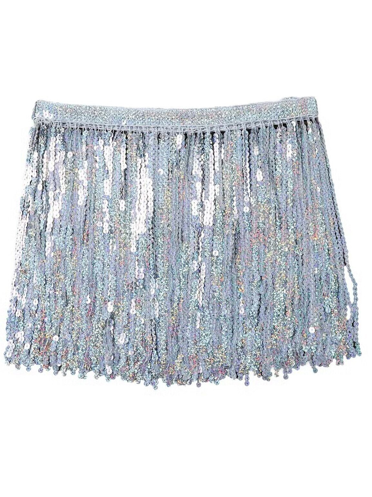 Amazon sequined tassel skirt split bikini swimsuit cover skirt Latin skirt ds party nightclub performance clothing
