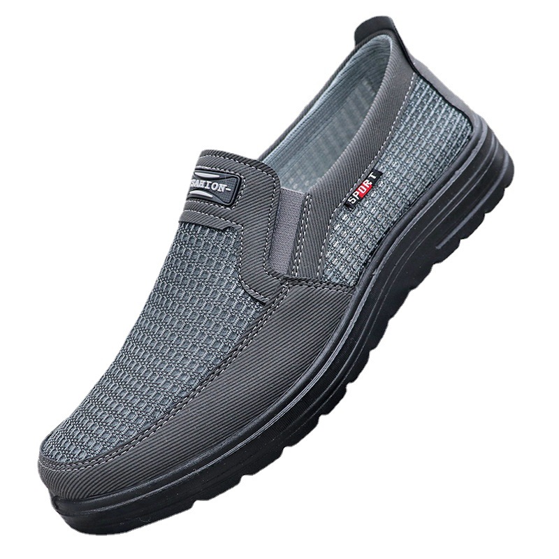 Cross-border summer net shoes plus size men's new men's cloth shoes breathable one-step casual polyurethane cloth shoes
