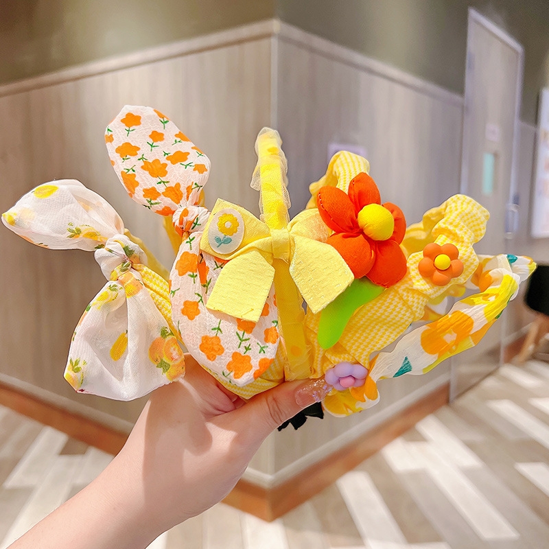 韓國兒童發箍卡通可愛寶寶頭箍2023年夏季髮飾碎發神器頭飾批發
