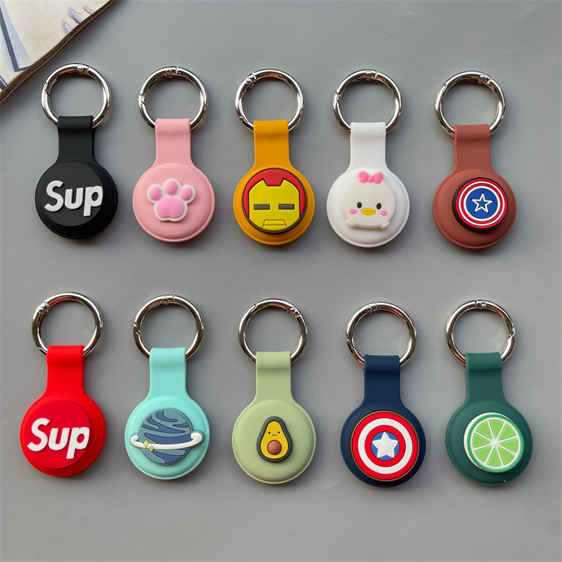 Suitable for Apple airtags Protective Case airtgas Silicone Protective Case Tracker Trendy Brand Cartoon Soft Case