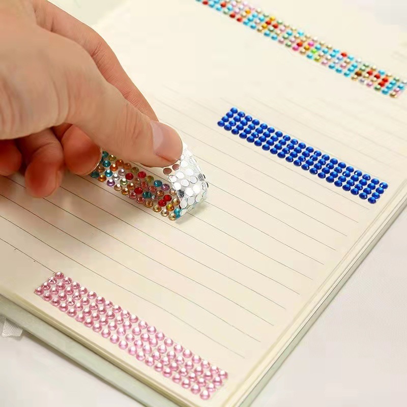 Cross-border products explosive box accessories self-adhesive acrylic drill tape DIY photo album decorative crystal sticker