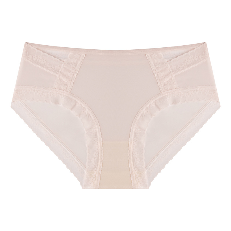 New Ladies Lace Panties Women Pure Desire Style Girls' High Color Value Mid-waist Ice Silk Sexy Girls' Women's Wholesale