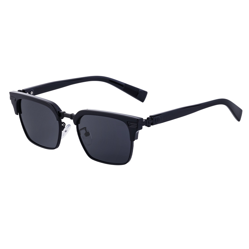2023 new retro square sunglasses men's eyebrow frame UV-proof sunglasses men's shades