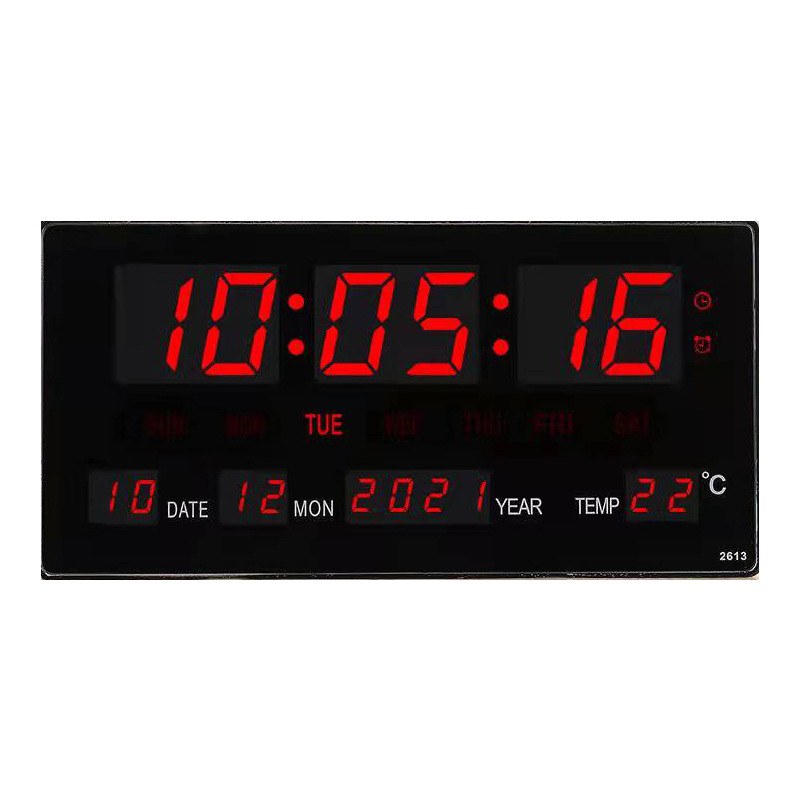 LED Digital Perpetual Calendar Manufacturers Watch New Creative Small Calendar Temperature Wall Clock Living Room Simple Electronic Alarm Clock