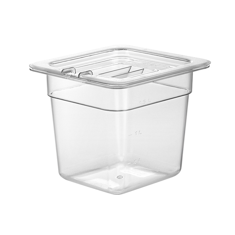 Acrylic bowl rectangular transparent with lid score box spicy hot pot milk tea shop special jam box