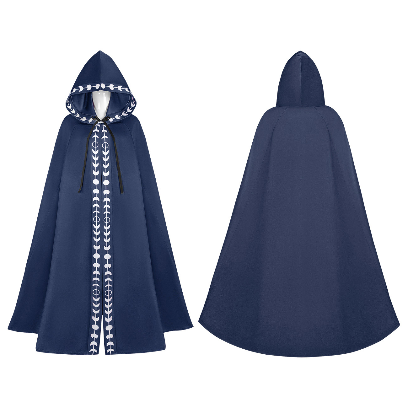 5-color printed cloak medieval Halloween Renaissance hooded cloak cosplay film and television performance costume