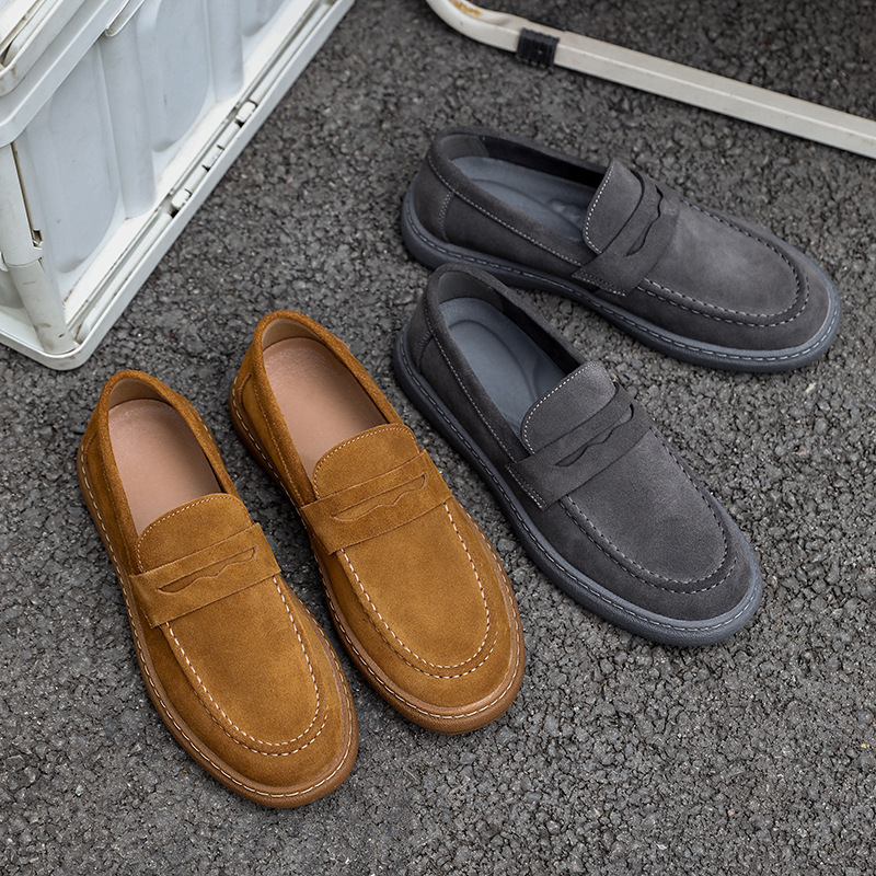 Summer New Genuine Leather Fool Men's Shoes Classic Vintage Men's Low-cut Single-layer Shoes All-match Breathable Comfortable Casual Shoes