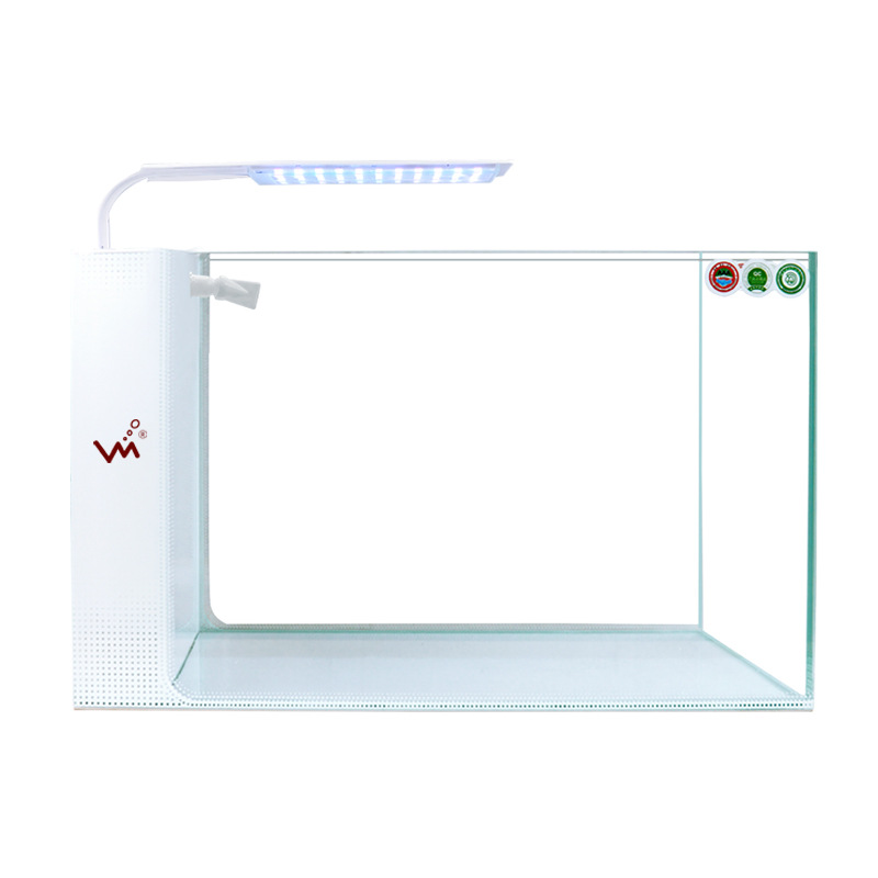 Factory wholesale living room household fish tank aquarium ultra-white glass small ecological self-circulating filter side filter fish tank