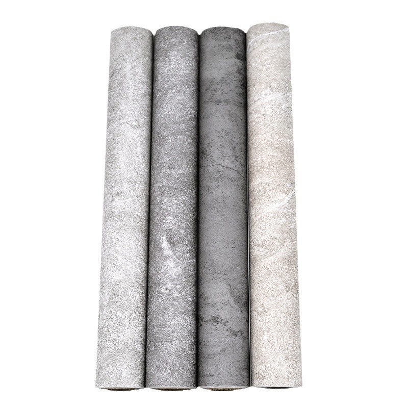Foreign trade cross-border industrial style retro self-adhesive wallpaper waterproof moisture-proof scrub background wall gray cement gray sticker