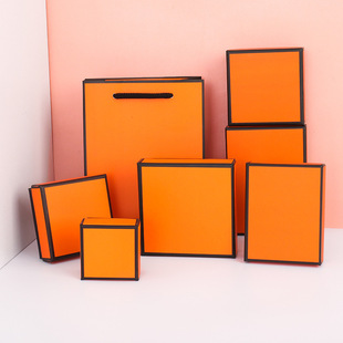 Spot fashion jewelry box orange earrings necklace jewelry box brooch ring gift packaging box