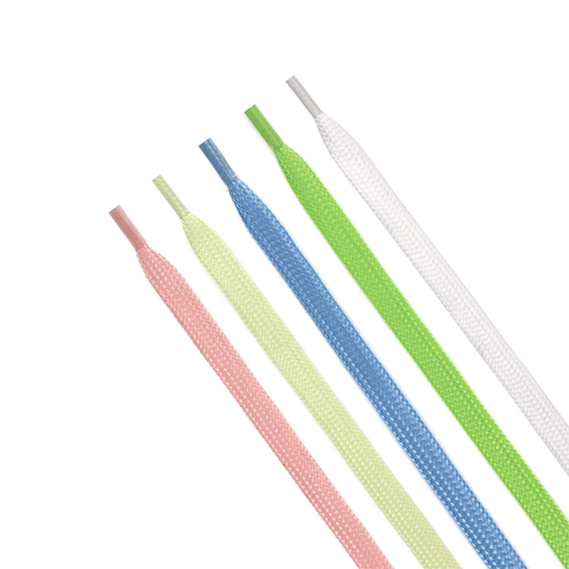 Baojie Shoelaces Casual Board Shoes Cloth Shoes Sports Shoes Basketball Shoes Fit Thickened Colorful Flat Fluorescent Luminous Shoelaces